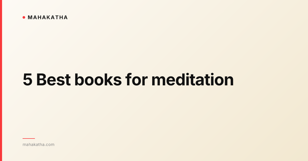 5 Best books for meditation
