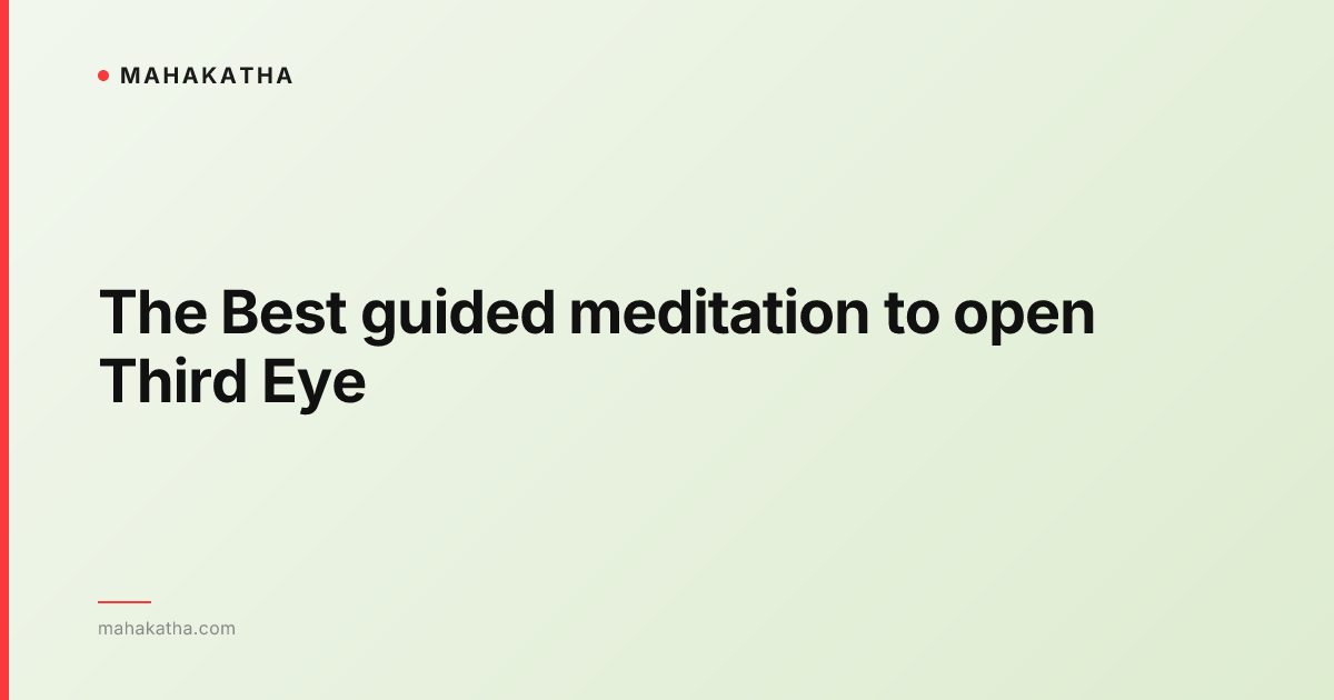 The Best guided meditation to open Third Eye