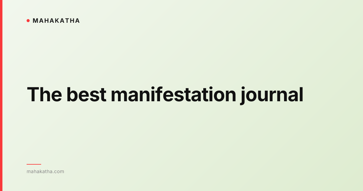 The best manifestation journal
