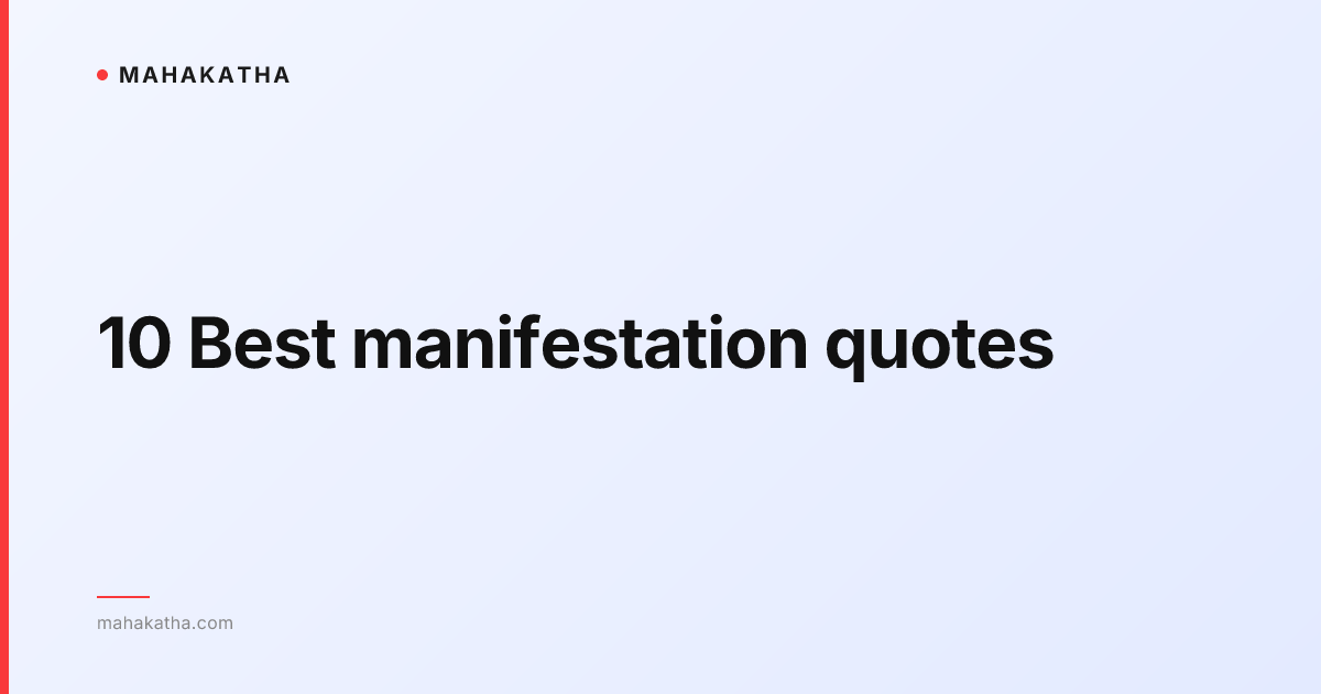 10 Best manifestation quotes