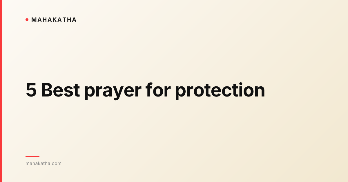 5 Best prayer for protection