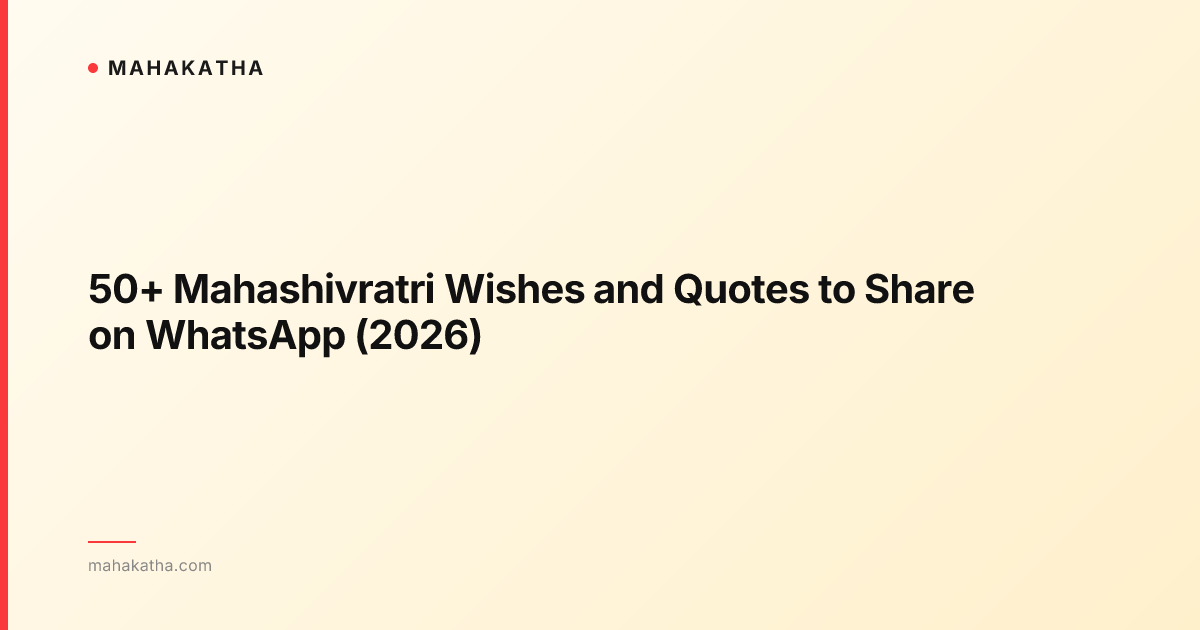 50+ Mahashivratri Wishes and Quotes to Share on WhatsApp (2026)