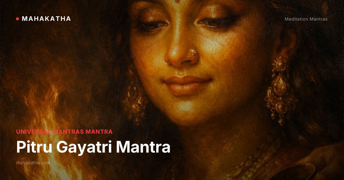 Ptiru Pitru Gayatri Mantra: Ancestor Blessing Chant | Mahakatha
