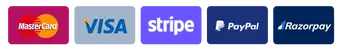 Accepted payments: Mastercard, Visa, Stripe, PayPal, Razorpay
